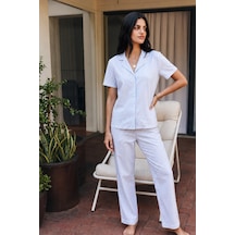 Norcia Sports Viskon Karışım Homewear Mavi Pijama Takımı Çok Renkli - 929322944 Çok Renkli - 929322944 Çok Renkli