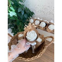 Bernamiofficial Kişiye Özel Düğün Nişan Söz Anneler Günü Hediyelik Gül Mum - 10 Adet