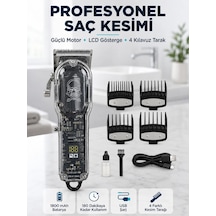 Astraltech Profesyonel Erkek Tıraş Makinesi Güçlü Motorlu Lcd Göstergeli 1800 Mah