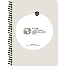Hisli Şeyler Burçlar Serisi 16,5x22,5 Kareli Spiralli Stickerli Defter - Alıngan Demeyelim De Hisleri Kuvvetli Diyelim Gri