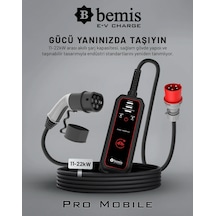 Bemis Pro Mobile 11-22KW - 8 Metre -Elektrikli Araç Taşınabilir Şarj Cihazı - Çanta ve Dönüştürücü Bemis Pro Mobile 11-22KW - 8 Metre -Elektrikli Araç Taşınabilir Şarj Cihazı - Çanta ve Dönüştürücü