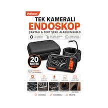 Ekranlı Tek Kameralı 20 Mt Sert Kablo Yılan Endoskop Kamera 8 Mm 4.3 Inc