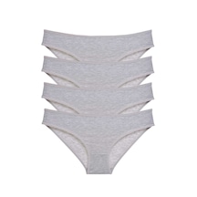 Alray 4 Adet Süper Eko Set Likralı Kadın Slip Külot Gri Çok Renkli Alray 4 Adet Süper Eko Set Likralı Kadın Slip Külot Gri Çok Renkli