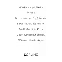 %100 Pamuk Bornoz Seti, Aile Bornoz Takımı, Havlu Seti, Çeyizlik Bornoz Takımı Kahverengi