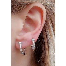 Italyan 925 Ayar Gümüş Trend Toplu Halka Küpe N11.60610