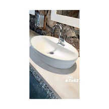 Cerastyle One 67 X 42 Cm Tezgah Üstü Çanak Lavabo Ekru