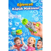 Gri Pilli Köpüklü Oyuncak Baloncuk Köpük Balon Makinesi Tabancası 50 Ml Likit Köpük Gri