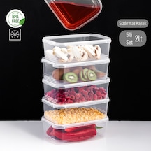 Porsima 4302 5'li Buzluk Düzenleyici Saklama Kabı 2lt Şeffaf