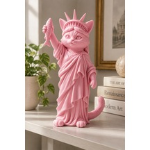 Özgürlüğün Kedisi Figürlü Dekoratif Biblo - Büyük Boy - 22cm 91981873