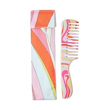 Pucci Marmo Desenli Ahşap Tarak Ve Poşet Seti Saç Fırçaları Ve Taraklar Acc217519414xorange