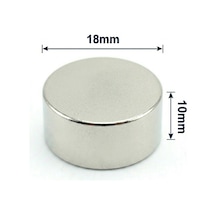 1 Adet - 18x10 Mm Neodyum Mıknatıs Neodim Magnet Yuvarlak