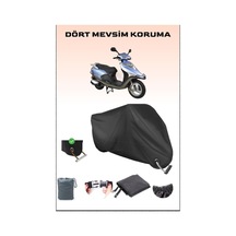 Siyah Arora Ar 100-7 Special Alfa Için Kilit Uyumlu Motosiklet Branda, Güvenli, Su Geçirmez