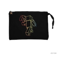 Zepplin Giyim Minecraft Duality Siyah Clutch Astarlı Cüzdan / El Çantası