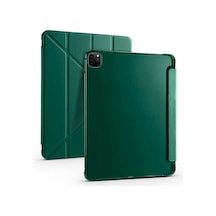 Apple İpad Pro 12.9 2022 M2 Kılıf Tri Folding Kalem Bölmeli Standlı Kılıf Kapaklı Kılıf