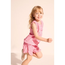 Defacto Keten Karışımlı 2li Takım Kız Bebek H4735a526smpn206 Pembe-pn206