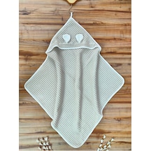 Ekru Pike Bebek Battaniyesi Doğal Organik Uyku Çift Taraflı Bebek Havlu Örtü Yenidoğan Mevsimlik Kahverengi