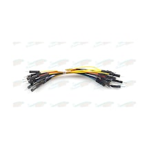 Erkek - Erkek Renkli Esnek Jumper Kablosu L:10cm 20adet