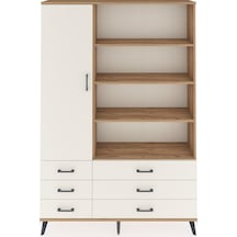 Arges Dolap 8 Raflı 6 Çekmeceli Tek Kapaklı 132x30x195 Çam-a... Çam Arges Dolap 8 Raflı 6 Çekmeceli Tek Kapaklı 132x30x195 Çam-a... Çam