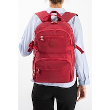 Ultra Hafif Çok Cepli Orta Boy Sırt Çantası Kırmızı Model: 571-3r