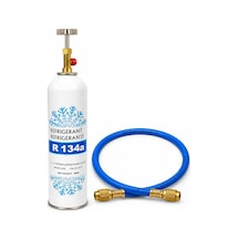 R134a Vanalı Soğutucu Gaz + 90 Cm Hortum Beyaz