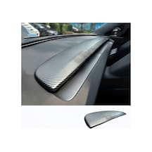 Red Lion Parts Tesla Model Y Juniper 2025+ Uyumlu Ön Panel Konsol Kaplama Seti -mat Karbon Fiber