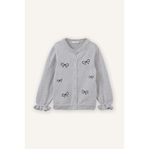 Defacto Fiyonk Nakışlı Hırka Kız Bebek G8151a526spgr401 Gri-gr401
