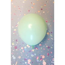 Makaron Yeşil Balon 10 Adet - 12 İnc 30 Cm Parti Balonu Makaron Yeşil