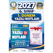 Tonguç Akademi 6. Sınıf Yazılı Notları 1. Dönem 1 Ve 2. Yazılı 2027 Maarif Model