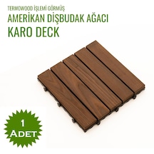 Pafu Sunsoe Dişbudak Ağacı Balkon Bahçe Ahşap Yer Döşemesi Karo Deck 30x30 Cm - 1 Adet 0,09m2
