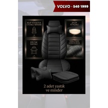 Volvo S40 1999 Uyumlu Lüks Premium Siyah Renk 2 Adet Minder Ve Yastık