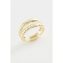 Burgulu Metal Yüzük - Sarı N701 60233921