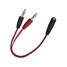 2 Erkek 1 Dişi 3.5mm Kulaklık Mikrofon Ayırıcı