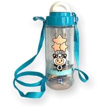 Gıpta Açık Mavi Blue-me Tritan Desenli Pipetli Matara 500 Ml Bpa Free Askılı Suluk