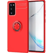 Newface Samsung Uyumlu Galaxy Note 20 Kılıf Range Yüzüklü Silikon - Kırmızı Kırmızı