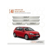 Volkswagen Golf 2008-2013 Uyumlu Satine Krom Kapı Koruma Eşiği 4
