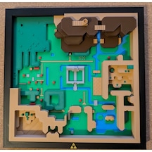 Zelda A Link To The Past Map Baskı Tablo Çerceve