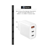 Akıllı Parça Priz Başlığı Taşınabilir Ünite L117 Eu 45w 3a 1 X Usb-a - 2 X Usb-c 3 Çıkışlı Şarj
