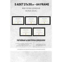 Yhfoto 5 Adet A4 Siyah Pvcli 21x30 Belge Için Siyah 21 X 30