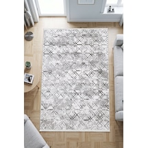 Vista %100 Akrilik Yumuşak Dokulu Modern Salon Oturma Odası Halısı Gri 92-98