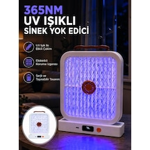 Mey İthalat Uv Işıklı Şarj Edilebilir Sinek Yok Edici Elektrikli Lamba Beyaz