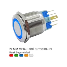 22Mm Metal Ledli Kalıcı Buton Sarı