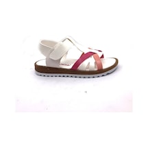 Şirin Bebe 01 Beyaz Kız Çocuk Bebe Sandalet Ayakkabı
