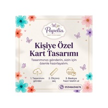 Kişiye Özel Kart Tasarımı Tasarımınızı Gönderin, Size Özel Hazırlayalım Teşekkür Kartı, Yorum Kartı, Not Kartı Tasarımı 100 Adet - Bej - 031