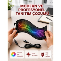 Mey İthalat Rgb Kayar Yazılı Led Reklam Ekranı Usb Bağlantılı Esnek Tasarım -