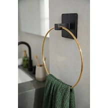 Yapışkanlı Gold Halka Havluluk Duvar Tipi Delme Gerektirmez Banyo Havlu Askılığı S-102 Kgt Altın