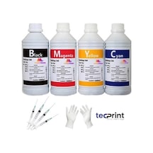 Tecprint Hp Gt5820-gt52 1 Litre Uyumlu Mürekkep Cmyk Seti +enjektör+eldiven