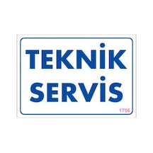 Pvc Levha Quot;Teknik Servisquot; 17,5*25 Cm