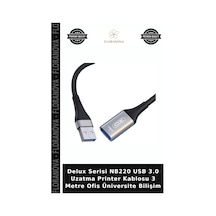 Delux Serisi Nb220 Usb 3.0 Uzatma Printer Kablosu 3 Metre Ofis Üniversite Bilişim