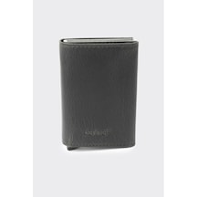 Derinet Hakiki Deri Mekanizmalı Kartlık Ve Para Bölmeli Erkek Cüzdan Siyah SİYAH
