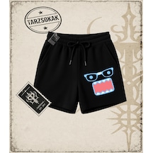 Tarzsokak Gotik & Grunge Streetwear Panic Caricature Unisex Unisex Şort Siyah
